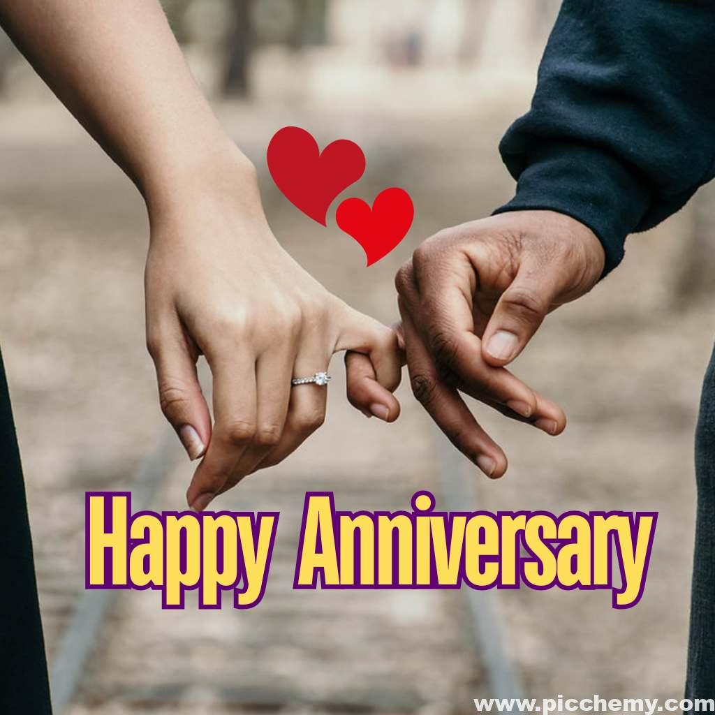 Couple Lovers with Happy Anniversary Image