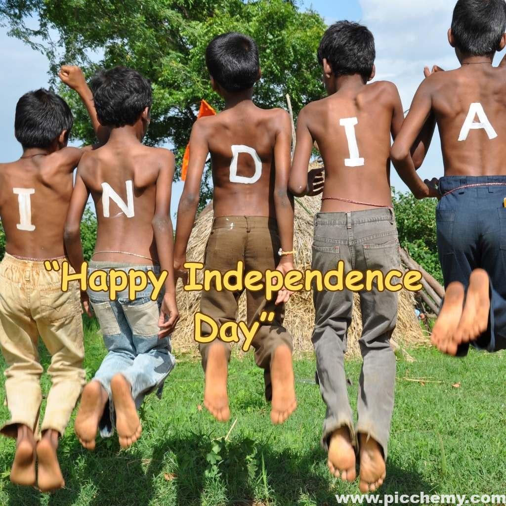 Children Jumping Happy Independence Day Image Wishes