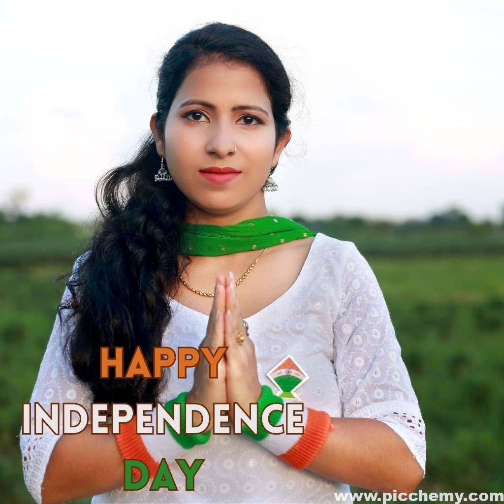 Indian Women Happy Independence Day Wishes Image