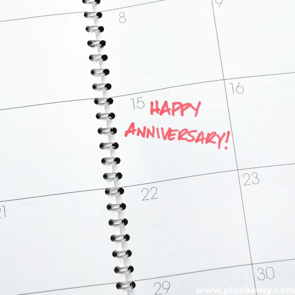 calendar book planner Happy Anniversary images