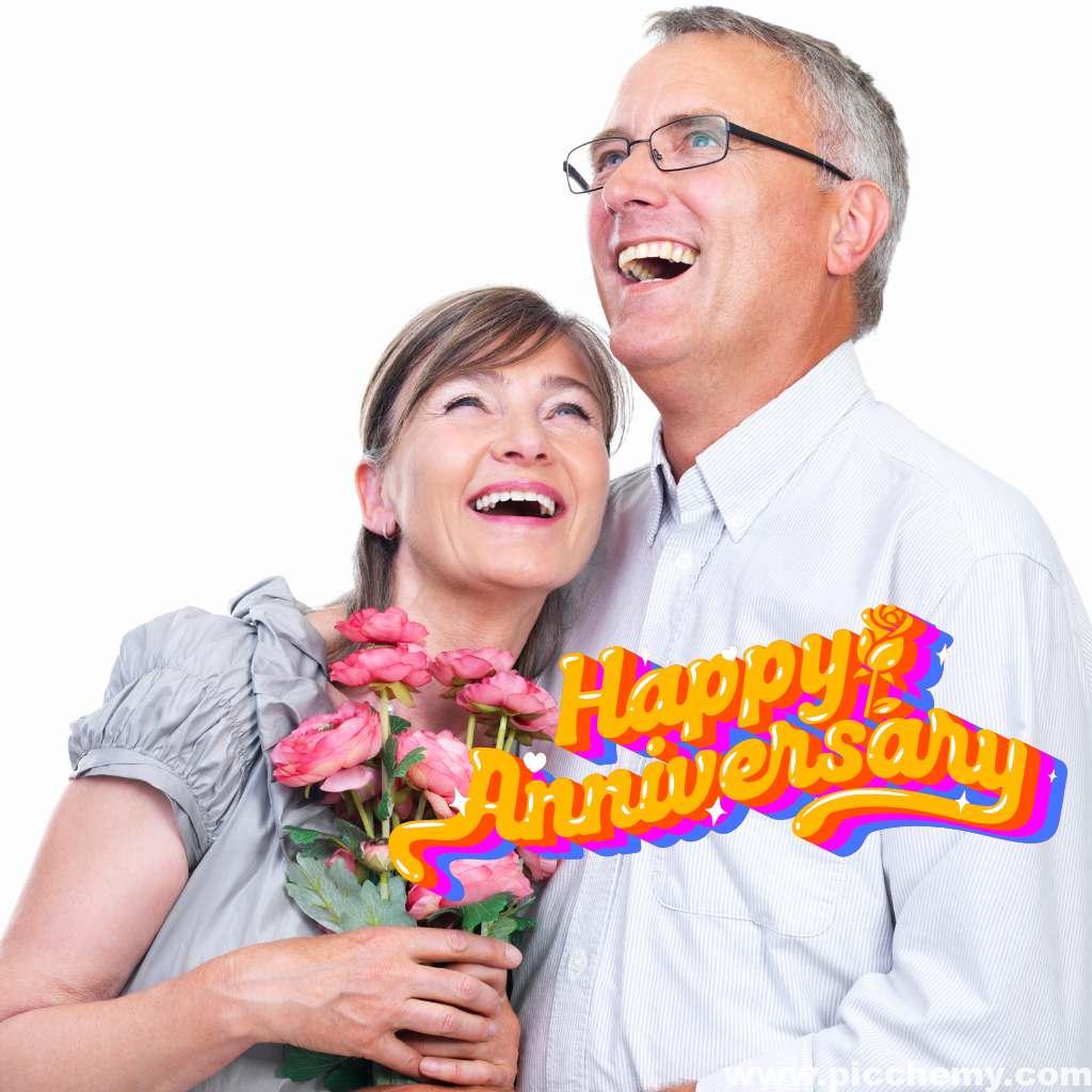 old man and old woman Happy Anniversary Images