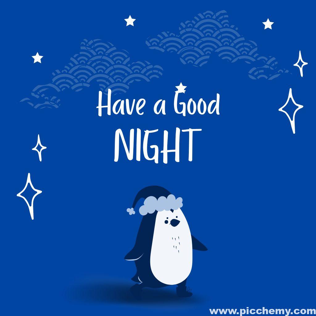 Good night wishes , penguin